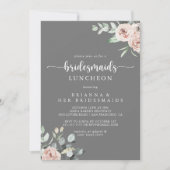 Klassieke roze roze grijze bridesmaids Luncheon Kaart (Voorkant)