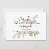 Klassieke roze roze pekelwortel gereserveerd teken (Voorkant)