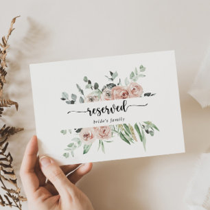 Klassieke roze roze pekelwortel gereserveerd teken