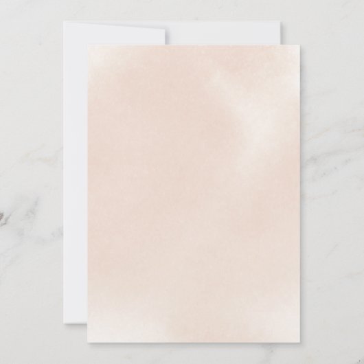 Klassieke roze roze roze bloem eerste gemeenschap kaart (Achterkant)