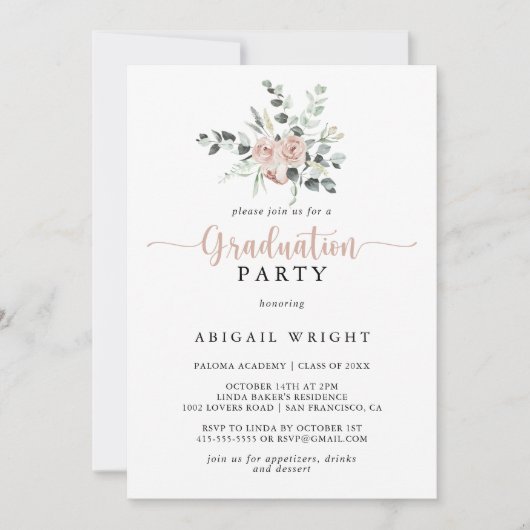 Klassieke roze roze roze roze gradatiepartij kaart (Voorkant)