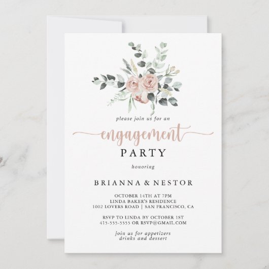 Klassieke roze roze roze rozenbemoeienis kaart (Voorkant)