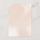 Klassieke roze roze strandtrekrichting informatiekaartje (Achterkant)