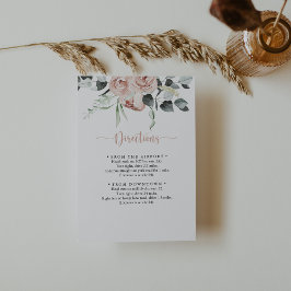 Klassieke roze roze strandtrekrichting informatiekaartje