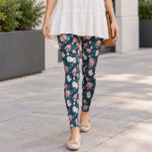 Klassieke Roze Rozen Leggings