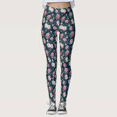 Klassieke Roze Rozen Leggings (Voorkant)