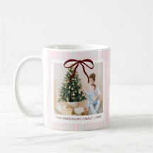 Klassieke Roze Strepen Rode Strik Kerst