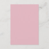 Klassieke Roze Trouwfoto met Sierlijke Lijst Informatiekaartje (Achterkant)