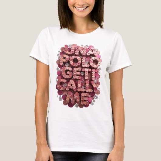 Klassieke Roze UNFOLD GET ME CALL ME 3D Tekstkunst T-shirt (Voorkant)