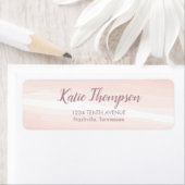 Klassieke roze Waterverf Splash Etiket (Insitu)