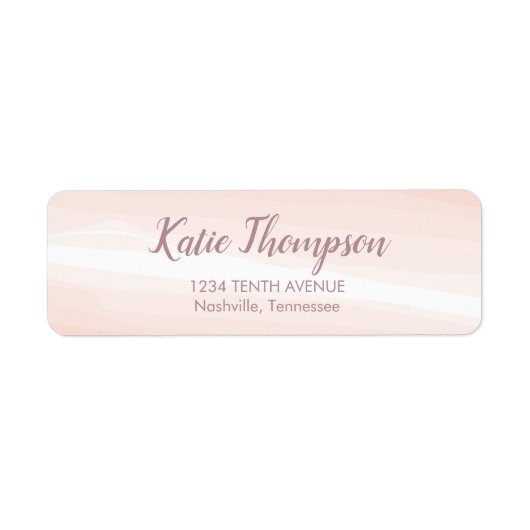 Klassieke roze Waterverf Splash Etiket (Voorkant)