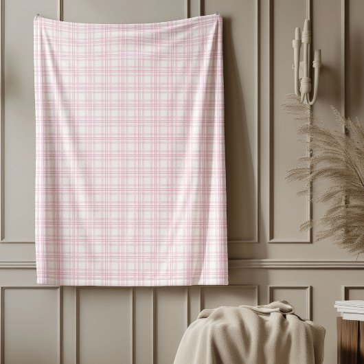 Klassieke Roze Wit Plaid Deken Rustieke Interieurs
