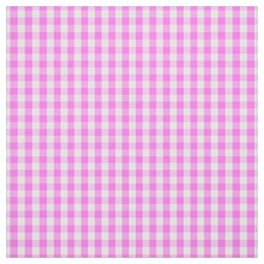 Klassieke roze witte gingham Check Patroon Stof (Swatch)