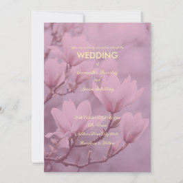 Klassieke Roze Witte Magnolia Achtergrond Kaart