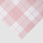 Klassieke roze witte tartan plaid tissuepapier (Detail)