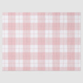 Klassieke roze witte tartan plaid tissuepapier (Voorkant)