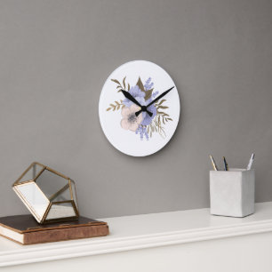 Klassieke Rozen Bloemkunst Retro Botanische Blo Ronde Klok