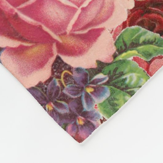 Klassieke rozen deken gepersonaliseerd - BEWERK TE (Hoek)