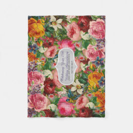 Klassieke rozen deken gepersonaliseerd - BEWERK TE