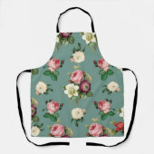 Klassieke Rozen en jade Schort (Voorkant)