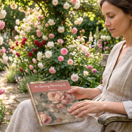Klassieke Rozen Herdenkingsgeschenk voor een treur Notitieboek