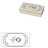 Klassieke Rozen Houten Ex Libris Kunststempel Rubberstempel (Gestempeld)