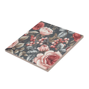 Klassieke rozen keramische tegels voor een knus in tegeltje
