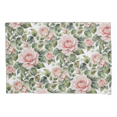 Klassieke Rozen & Salie Bladeren Kussensloop (Voorkant)