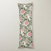 Klassieke Rozen & Salie Bladeren Lichaamskussen (Achterkant (Verticaal))