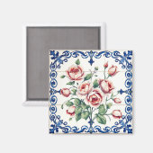 klassieke rozenboeketmagneet magneet (Voorkant / Achterkant)