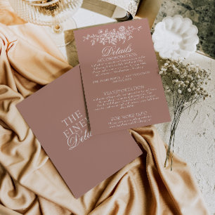 Klassieke Rozentuin Bloem Boho Bruiloft Details Informatiekaartje