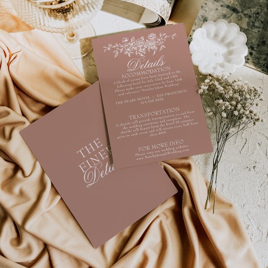 Klassieke Rozentuin Bloem Boho Bruiloft Details Informatiekaartje