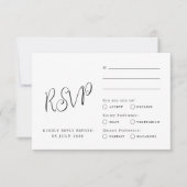 Klassieke RSVP-kaart, elegante stijl, minimalistis RSVP Kaartje (Voorkant)