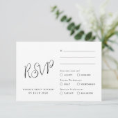 Klassieke RSVP-kaart, elegante stijl, minimalistis RSVP Kaartje (Staand voorkant)