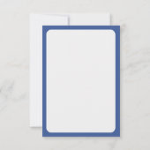 Klassieke RSVP-kaart in blauw en wit – Aanpasbaar RSVP Kaartje (Achterkant)