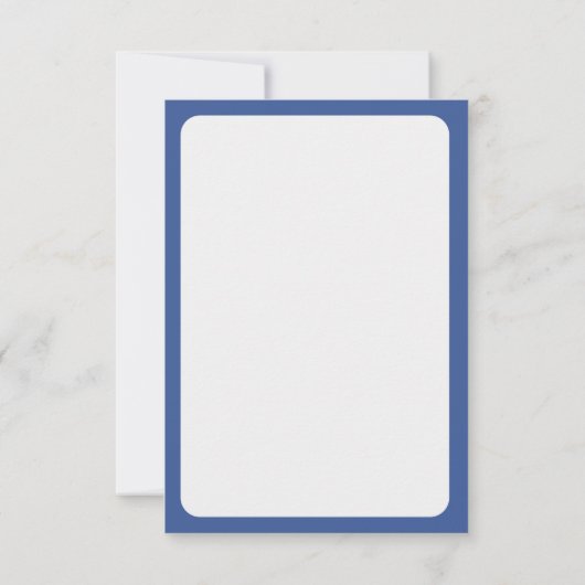 Klassieke RSVP-kaart in blauw en wit –  RSVP Kaartje (Achterkant)