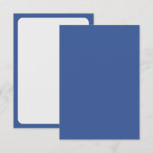 Klassieke RSVP-kaart in blauw en wit –  RSVP Kaartje (Voorkant / Achterkant)