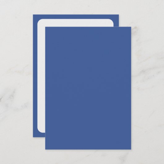 Klassieke RSVP-kaart in blauw en wit –  RSVP Kaartje (Voorkant / Achterkant)