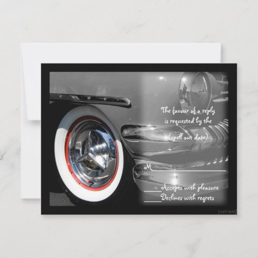 klassieke rsvp kaartje (Voorkant)