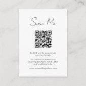 Klassieke RSVP QR Code Website Minimalistisch huwe Informatiekaartje (Voorkant)