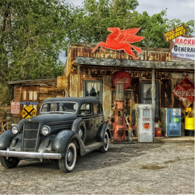Klassieke RT 66 Arizona Fotobeeldje Magneet (Voorkant)