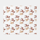 Klassieke Rudolf het rendier Fleece Deken (Voorkant (Horizontaal))