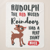 Klassieke Rudolf het rendier Sherpa Deken (Voorkant)