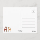 Klassieke Rudolph en Clarice Reindeer Briefkaart (Achterkant)