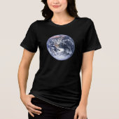 Klassieke ruimtefoto aarde Tri-Blend shirt (Voorkant)