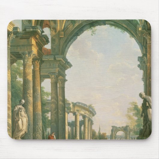 Klassieke ruïnes, 18e eeuw muismat (Voorkant)