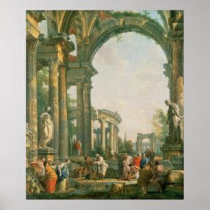 Klassieke ruïnes, 18e eeuw poster