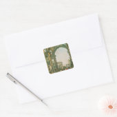 Klassieke ruïnes, 18e eeuw vierkante sticker (Envelop)