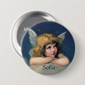 Klassieke rustende engel - Personaliseer - Ronde k Button 7,6 Cm (Voorkant /achterkant)