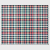 Klassieke Rustiek Rood Groen & Blauw Plaid Cadeaupapier (Vlak)